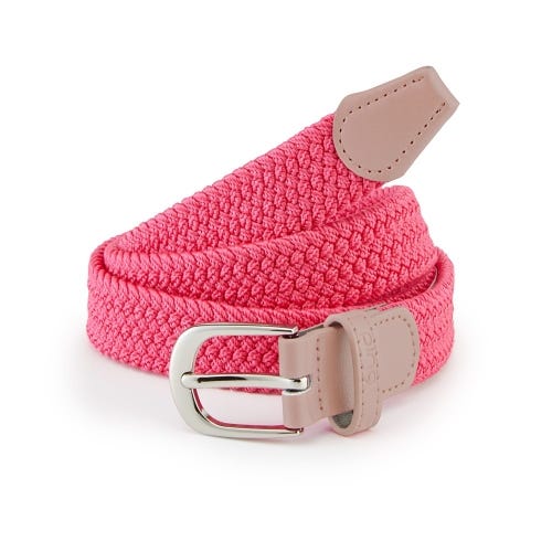 Ladies Golf Stretch Webbing Belt - Flamingo