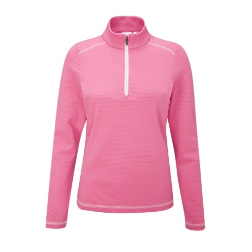 Sonya Ladies Fleece Mid-Layer - Flamingo