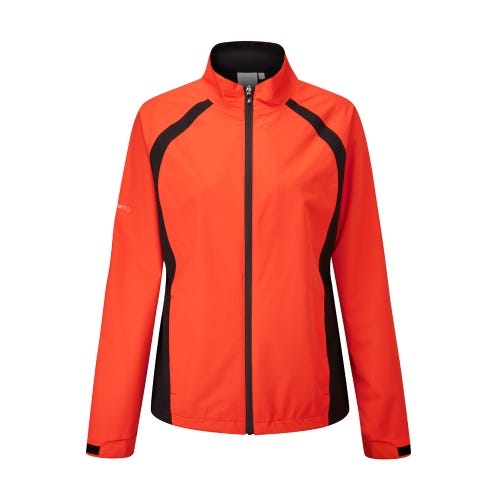 Freda Ladies Waterproof Jacket - Flame/Black