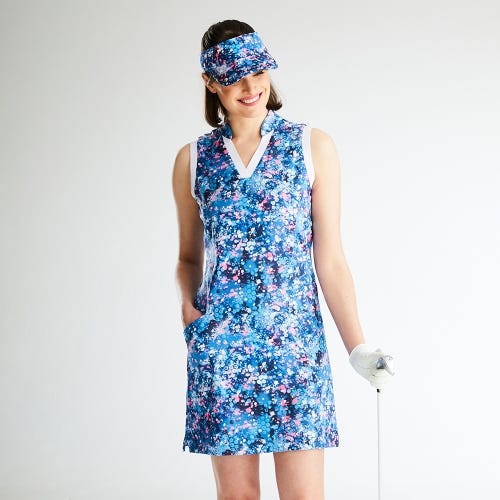 Carla Ladies Golf Dress - Laguna Multi