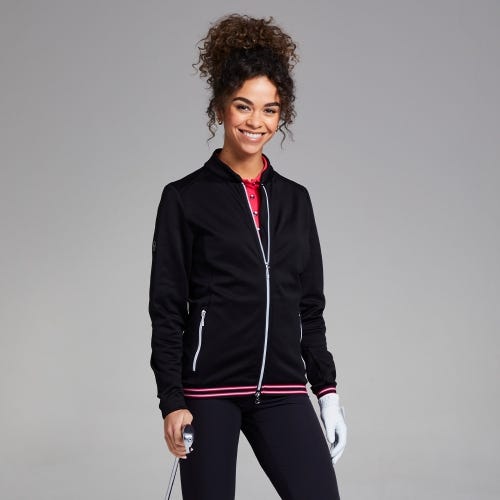 Cecilia Ladies Full Zip Midlayer - Black Multi