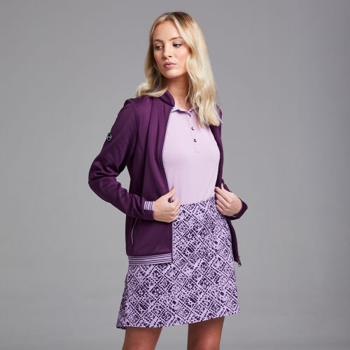 Cecilia Ladies Full Zip Mid-Layer - Purple Plum