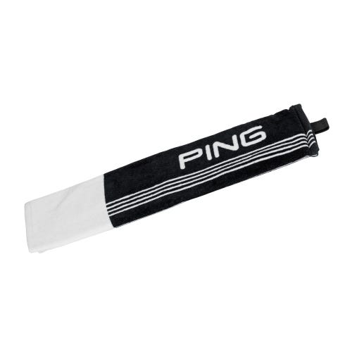 Tri-fold Golf Towel - Black/White