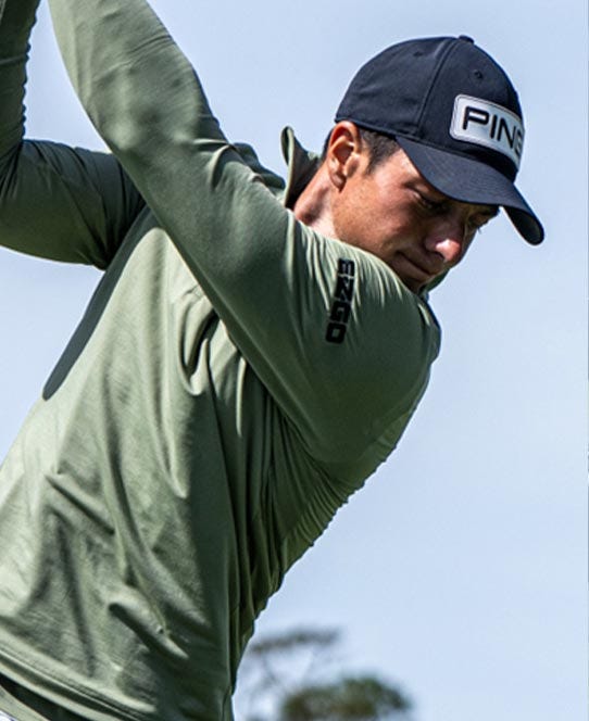 ping clothing as seen on tour viktor hovland on course